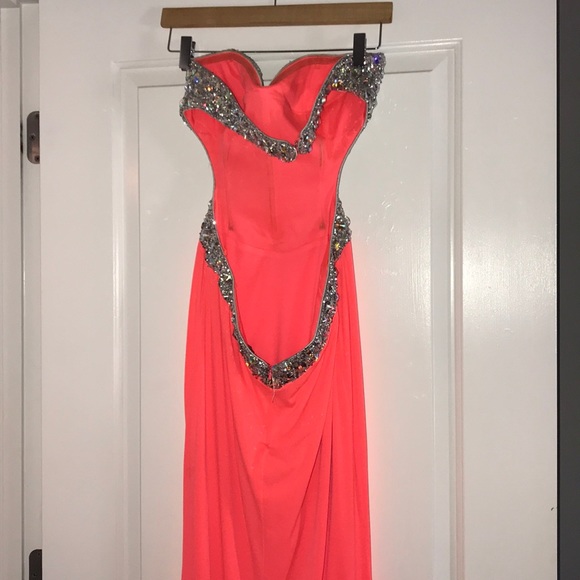 Pink Rhinestone prom dress - Picture 5 of 6
